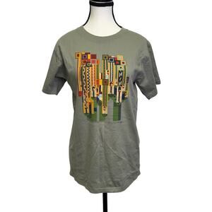 Frank Lloyd Wright Collection Saguaro Cactus Flowers T-Shirt Small